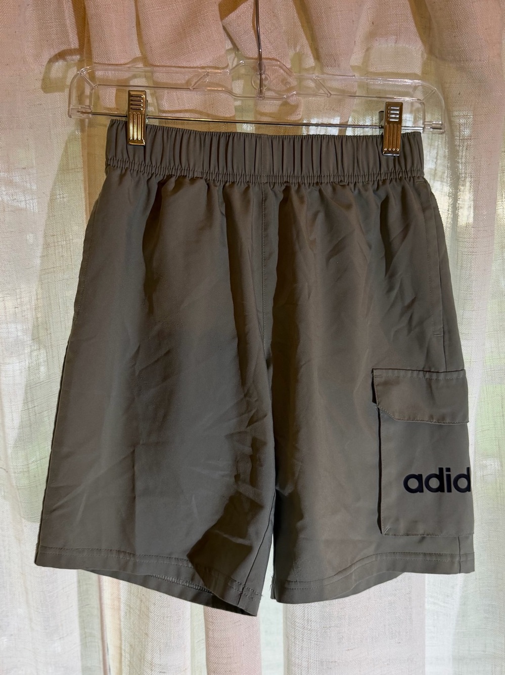 adidas Boys Olive Cargo Shorts